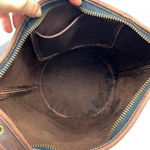 Coach Brown Duffle Feed Sac Shoulder Bag XL F7D - Picture 9 of 16